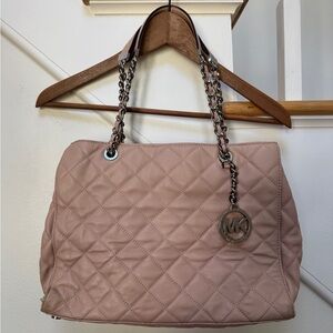 Michael Kors Quilted Blush Shoulder Bag